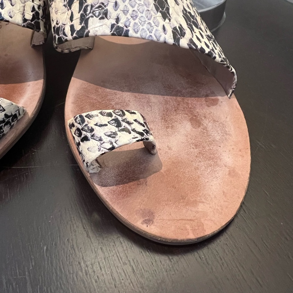 DIANE VON FURSTENBURG Snake Print Sandals - Picture 7 of 11
